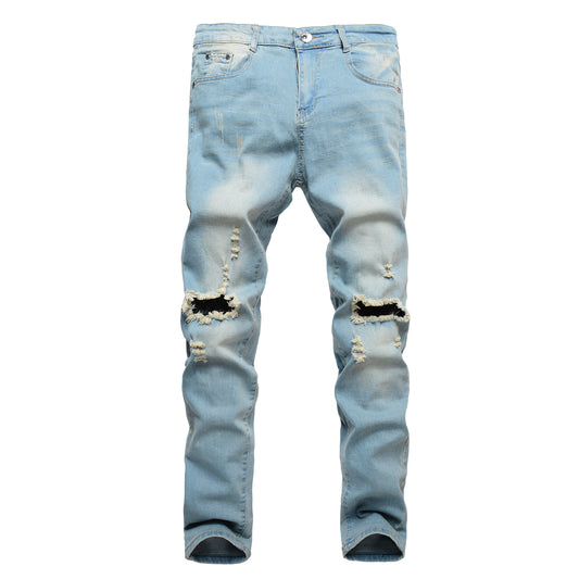 Pantalones Vaqueros Rotos para Hombre - Estilo Street