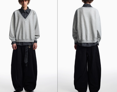 Suéter Hombre Cuello Camisero Tartán Otoño Efecto Dos Piezas - Image 4