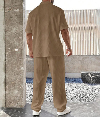 Conjunto Casual Ejecutivo: Camisa de Manga Corta y Pantalón para Hombre - Image 24