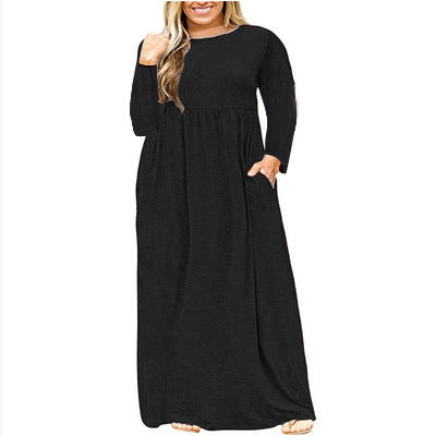 Vestido Largo Suelto Estampado Manga Corta Cuello Redondo para Mujer - Image 6