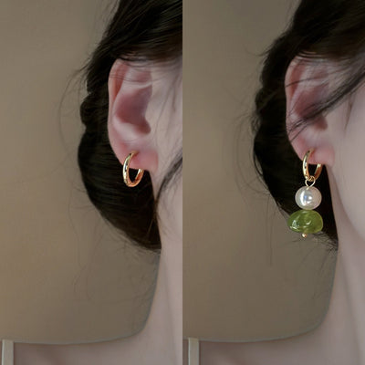 Aretes Geométricos Irregulares Retro Redondos - Image 11