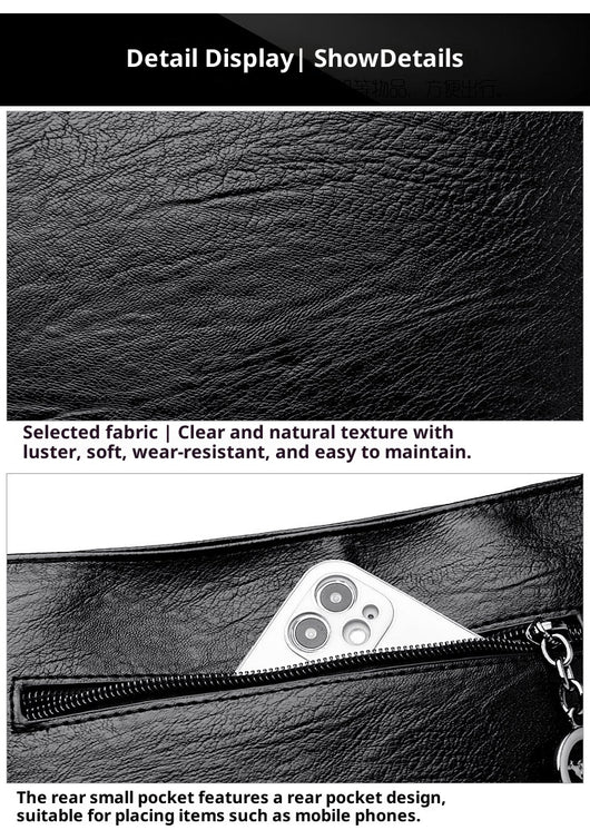Bolso Bucket de Cuero Genuino con Grabado - Gran Capacidad para Mujer - Image 11
