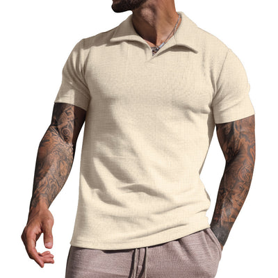 Polo Casual de Cuello V para Hombre - Colores Sólidos - Image 8