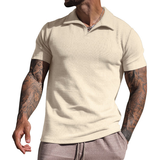 Polo Casual de Cuello V para Hombre - Colores Sólidos - Image 8