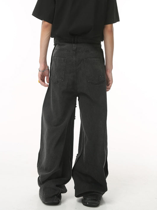 Pantalones Vaqueros Rotos Ancho Estilo Otoño para Hombre - Image 17