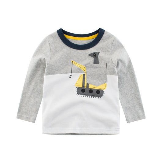 Camiseta de Manga Larga Infantil de Algodón