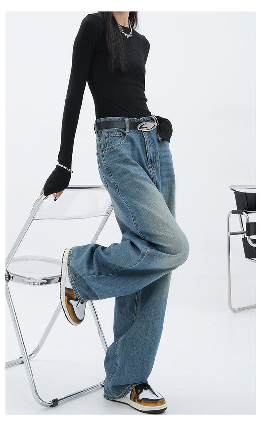 Jeans Retro Azul Holgados de Corte Recto - Image 43
