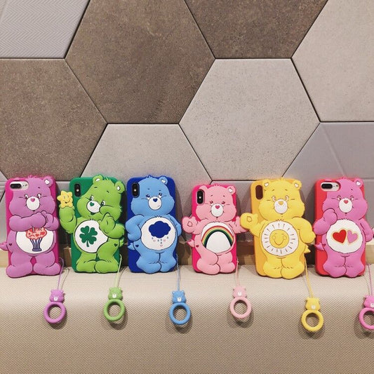 Funda para Celular Osito Arcoíris Divertido