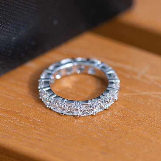 Anillo de Plata 925 con Piedra Redonda 3mm - Diseño Lujo Circón Completo para Mujer - Image 6