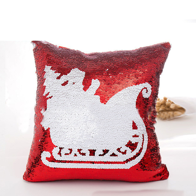 Funda de Almohada Navideña con Lentejuelas Reversibles Roja - Image 7