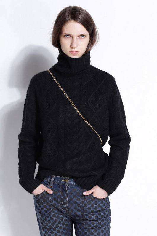 Suéter Suelto de Cuello Alto para Mujer - Pullover Versátil - Image 4