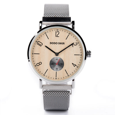 Reloj de Moda con Esfera de Madera y Diseño Dimple Unisex - Image 25