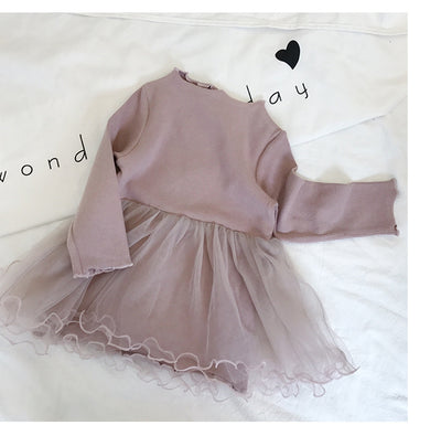 Vestido Infantil de Manga Larga Primavera Otoño - Falda Princesa para Niñas - Image 8