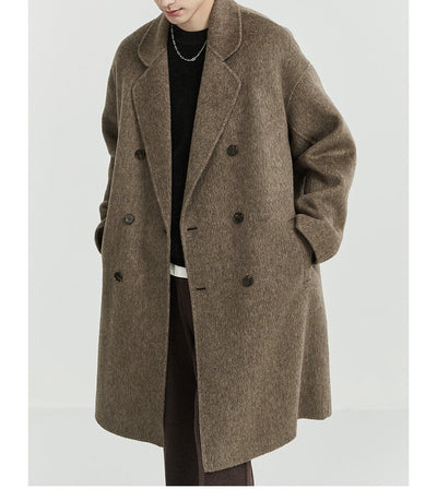 Abrigo de Lana Reversible para Hombre Largo - Image 9