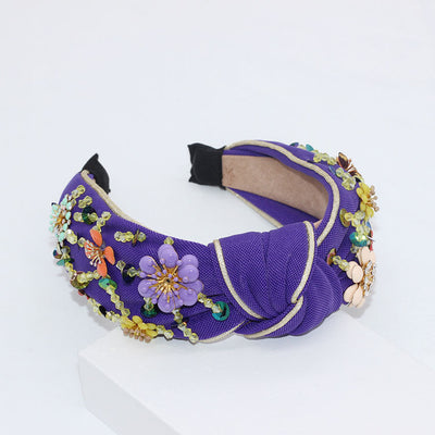 Diadema Geométrica de Metal y Cristal con Cruz Floral - Image 22
