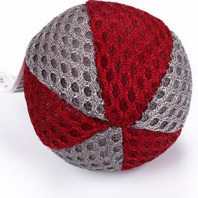 Four mesh catnip toy balls, two red and gray, two green and gray, with visible product tags. - Image 4