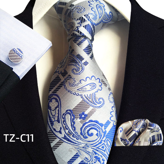 Traje de Tres Piezas Elegante para Hombre con Corbata, Pañuelo y Puños - Image 12