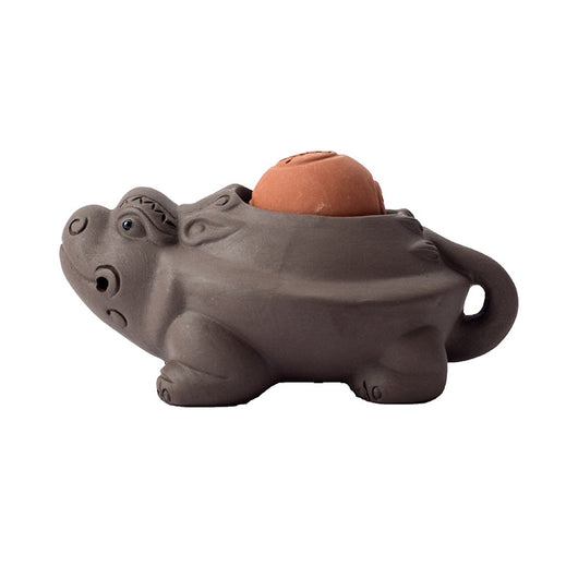 Juego de Té Tortuga Dragón Púrpura en Cerámica Artesanal - Fortuna y Prosperidad - Image 16