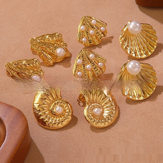 Aretes de Perla Concha Marina - Diseño Playa Chic - Image 8