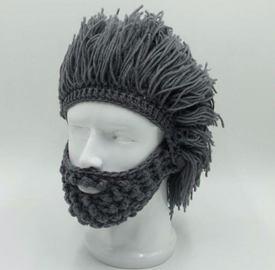 Gorro de Lana Tejido a Mano con Barba Postiza - Disfraz Cómico Unisex - Image 6