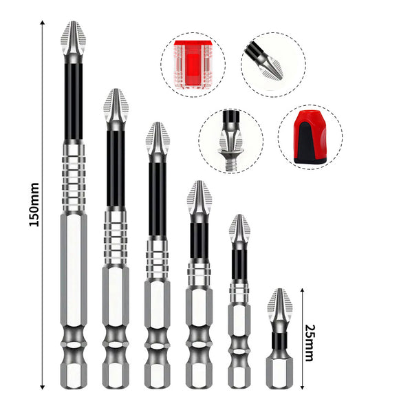 Set de Puntas de Impacto Antideslizantes K5 con Magnetismo Fuerte y Alta Dureza