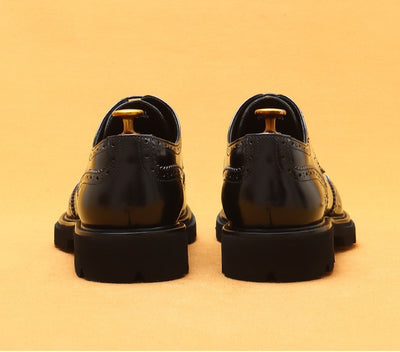 Zapatos de Cuero Grabado Estilo Business Casual Británico - Image 9