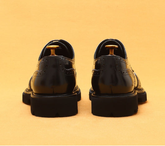 Zapatos de Cuero Grabado Estilo Business Casual Británico - Image 9