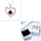 Female 925 Plateado Twelve Birthstone Pendant Necklace Platinum Box July