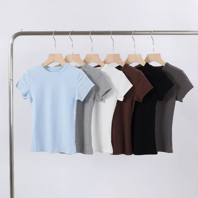 Camiseta Ajustada Cuello Redondo para Mujer - Efecto Reductor - Image 2
