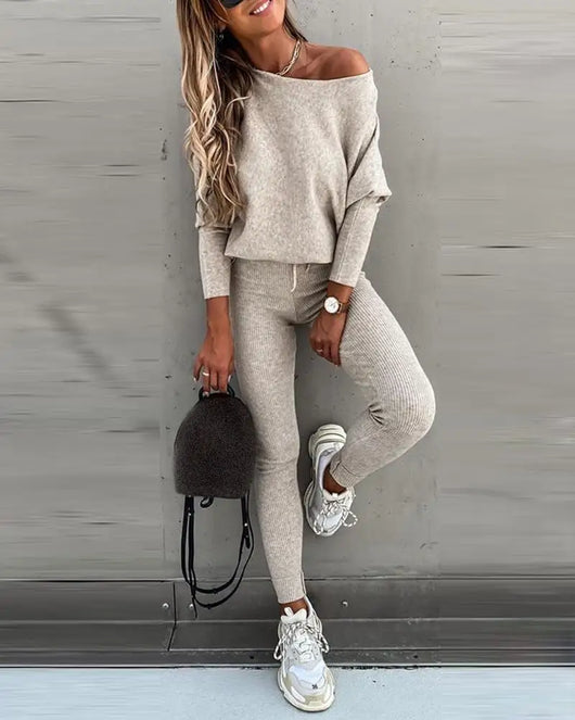 Traje Casual Hombro Descubierto para Mujer - Image 14