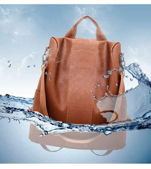 Mochila de Gran Capacidad en Colores Sólidos para Mujer - Image 4