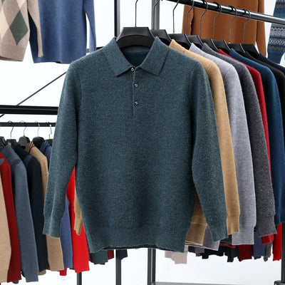 Polo Cuello Vuelto de Punto Manga Larga para Hombre - Image 13
