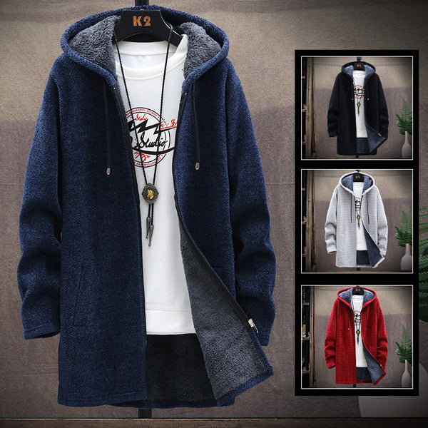 Abrigo Sudadera con Capucha y Forro Polar para Hombre