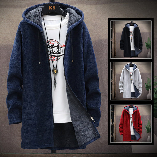 Abrigo Sudadera con Capucha y Forro Polar para Hombre