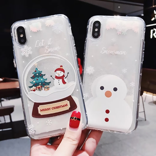Funda Móvil Apple Copos de Nieve Arena Navidad - Image 2