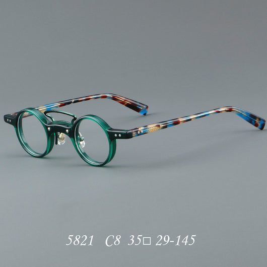 Gafas Retro Marco Redondo Pequeño Estilo Japonés - Image 9