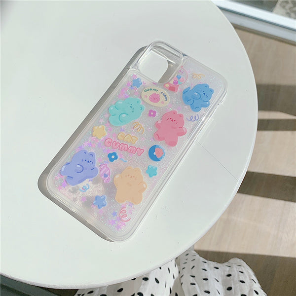 Funda Protectora Oso Copo de Nieve con Arena Móvil - Resistente a Caídas