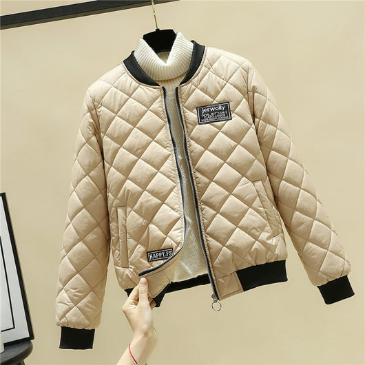 Chaqueta de Algodón Slim con Cuello Parado y Costuras Estilo Coreano - Image 4