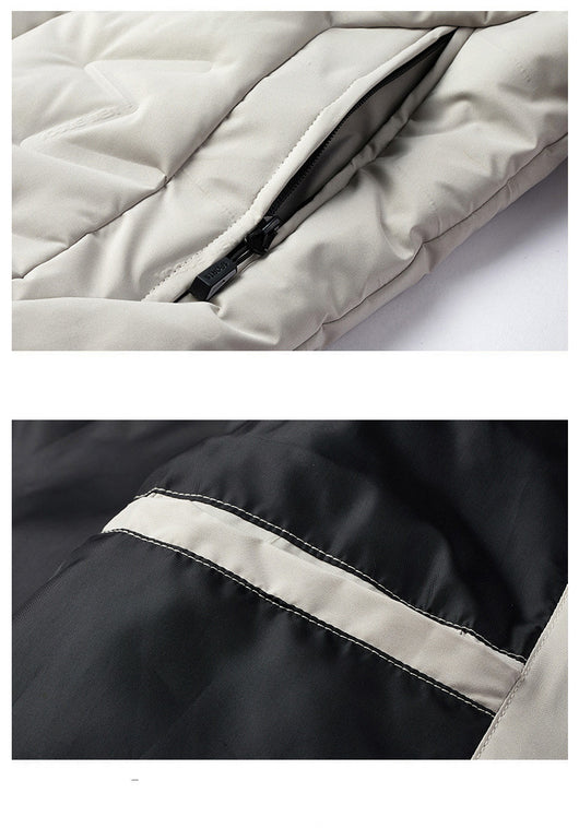Chaqueta Acolchada con Capucha Estilo Coreano Slim Fit - Image 13