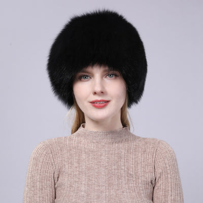 Gorro Tejido con Pelaje de Zorro - Protección Auditiva Cálida para Otoño e Invierno - Image 2