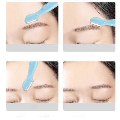 Set de 4 Rasuradores de Cejas con Mango Recto - Herramientas de Belleza Profesional Anti-Arañazos - Image 11
