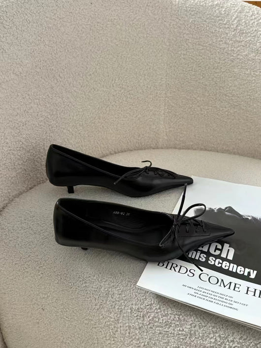 Zapatos de Tacón Grueso con Moño - Slip-on Cómodos y Elegantes - Image 21