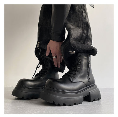 Botas Martin de Cuero para Otoño e Invierno - Zapatos Altos Forrados en Felpa para Hombre - Image 21