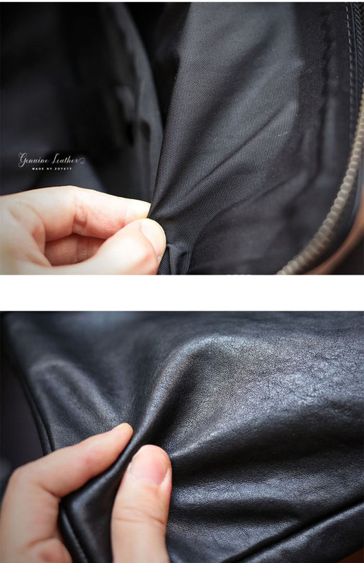Bolsa de Cuero para Hombre Bandolera Un Hombro Piel Vacuna Suave - Image 17