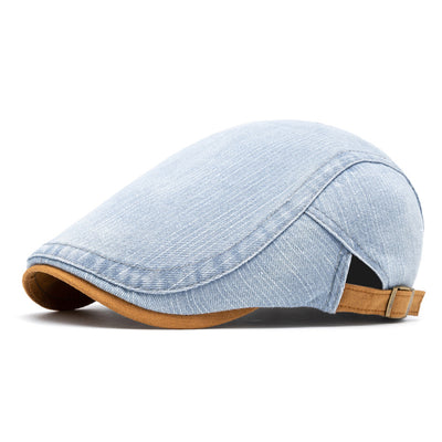Boina Denim Desteñida para Hombre con Contraste de Colores - Image 5