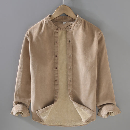 Chaqueta de Corduroy Grueso Forrada en Franela con Cuello Alto - Image 2