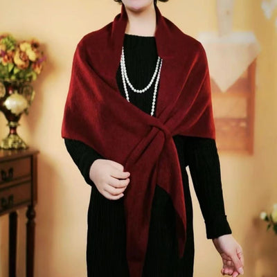 Chal Triangular de Lana Tejida - Bufanda Elegante y Abrigadora - Image 8