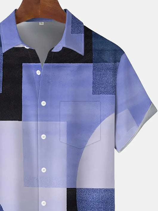 Playera Geométrica Retro con Contraste de Colores en 3D - Image 17