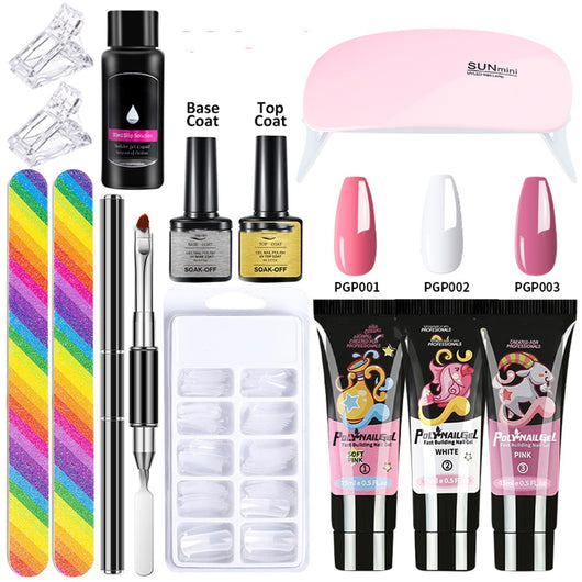 Set de 13 Piezas de Pegamento Cristal para Uñas Extendidas