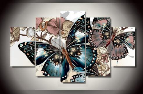 Pintura de Diamantes 5D Mariposa Cuadrada Completa DIY